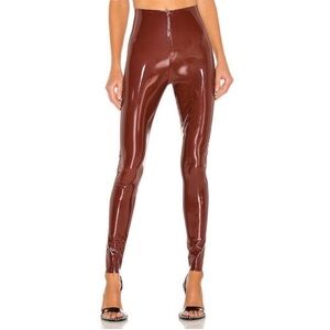 Commando Shiny Burgundy leggings faux patent leather